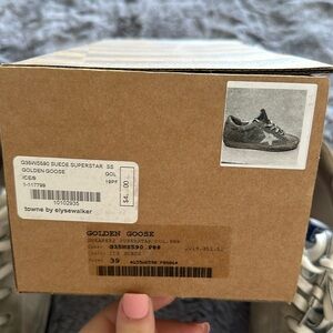 Golden Goose Suede Superstar Sneakers in Gray